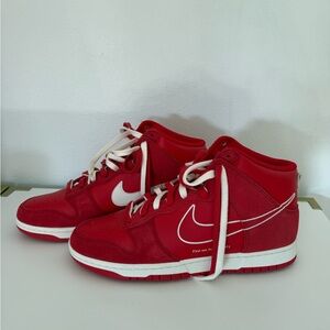 Nike Kids Red and White Sneakers